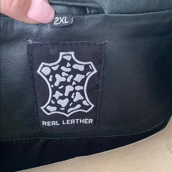 Black leather Blazer Classic Tailoring - Picture 4 of 7